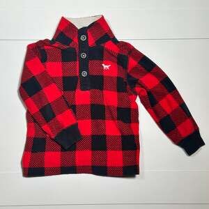 Carter's Toddler Buffalo Plaid Fleece Pullover Jacket Size 2T